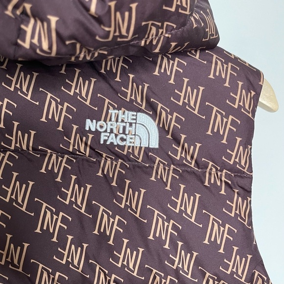 The North Face  Hydrenalit Down Vest Coal brown/monogram print Size Medium - Picture 10 of 16